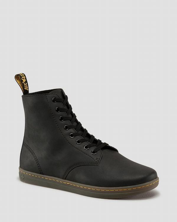 Dr Martens Pánské Kotníkové Boty Tobias Greasy Černé, CZ-573498